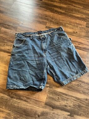 Vintage RK Brand Mens Denim Carpenter Summer Shorts Size 40 Blue